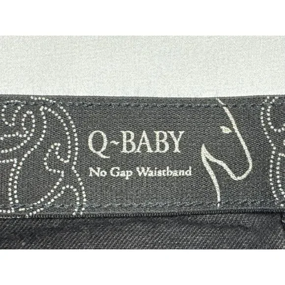 Wrangler Q-Baby Women's Bootcut Black Denim Jeans - Size 13/14x32 (35x32.5) - Picture 4 of 5